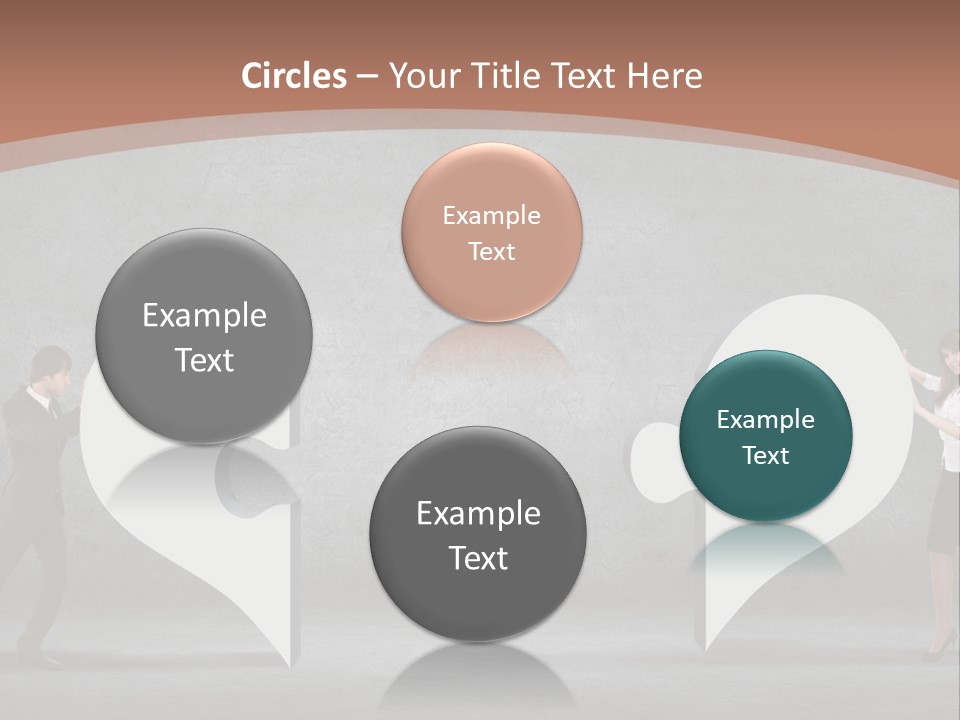 A Man And A Woman Standing In Front Of A Giant Question Mark PowerPoint Template