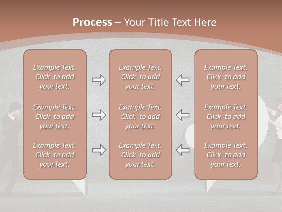 A Man And A Woman Standing In Front Of A Giant Question Mark PowerPoint Template