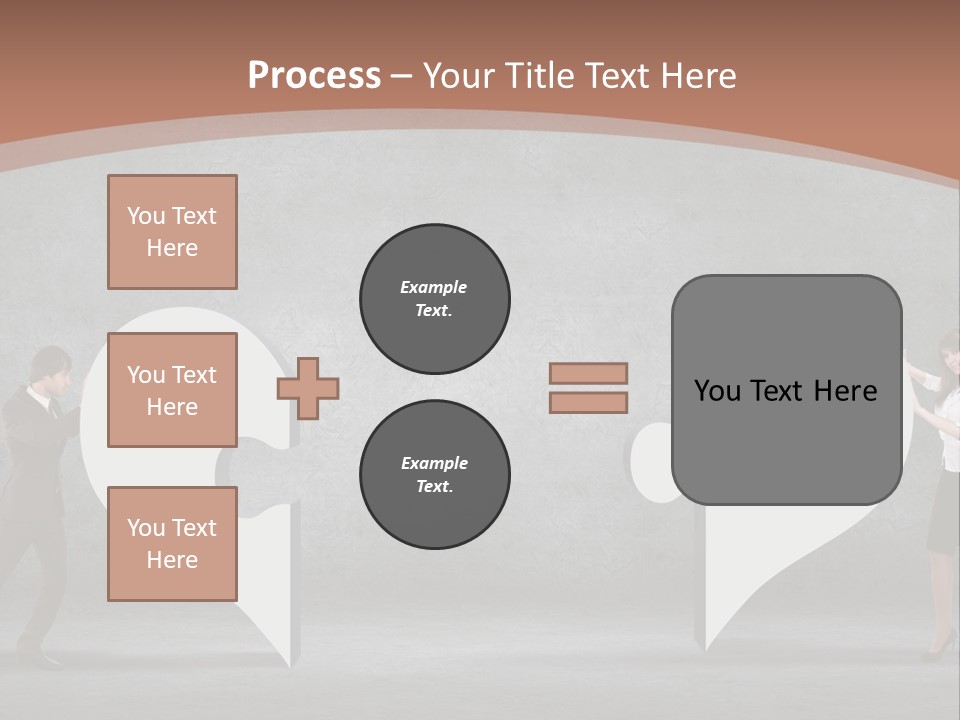 A Man And A Woman Standing In Front Of A Giant Question Mark PowerPoint Template