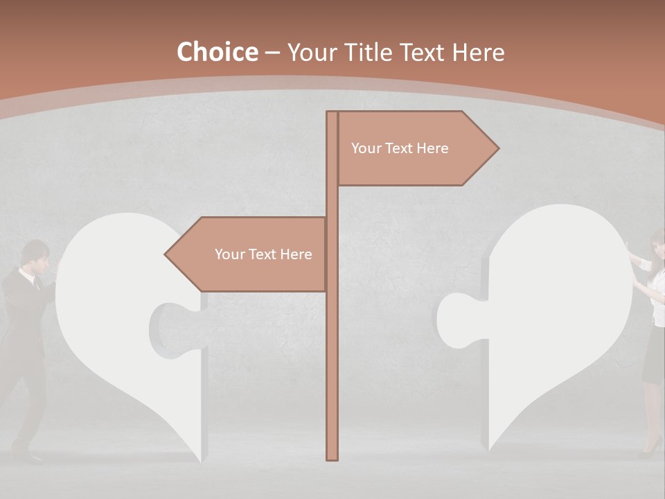 A Man And A Woman Standing In Front Of A Giant Question Mark PowerPoint Template