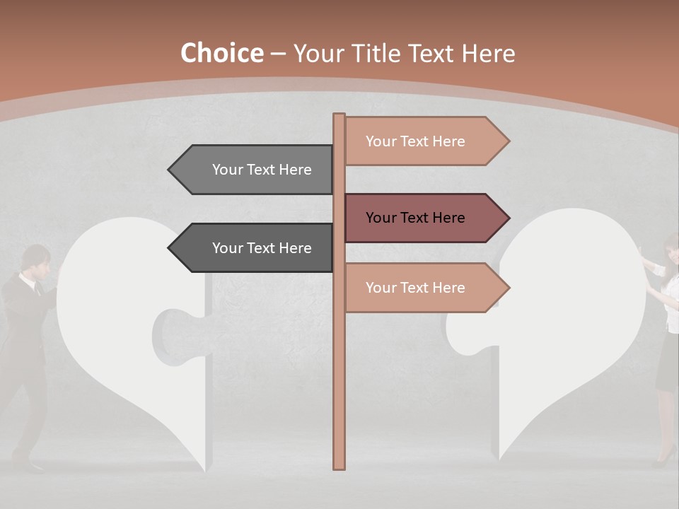 A Man And A Woman Standing In Front Of A Giant Question Mark PowerPoint Template
