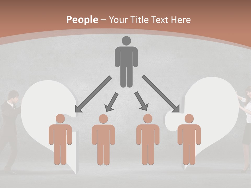 A Man And A Woman Standing In Front Of A Giant Question Mark PowerPoint Template