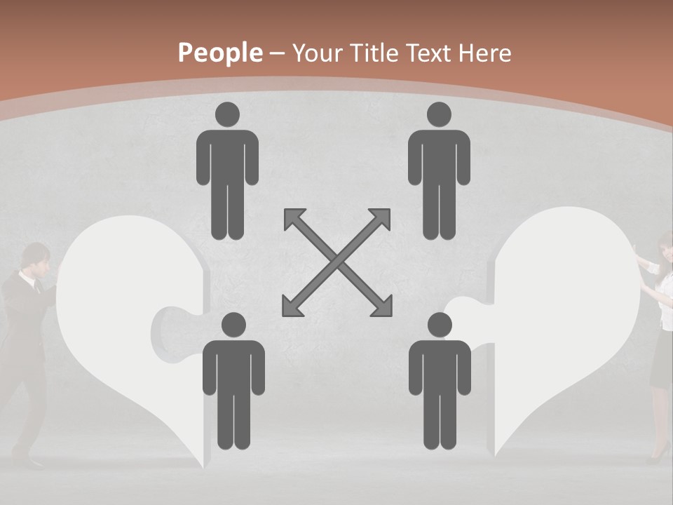 A Man And A Woman Standing In Front Of A Giant Question Mark PowerPoint Template