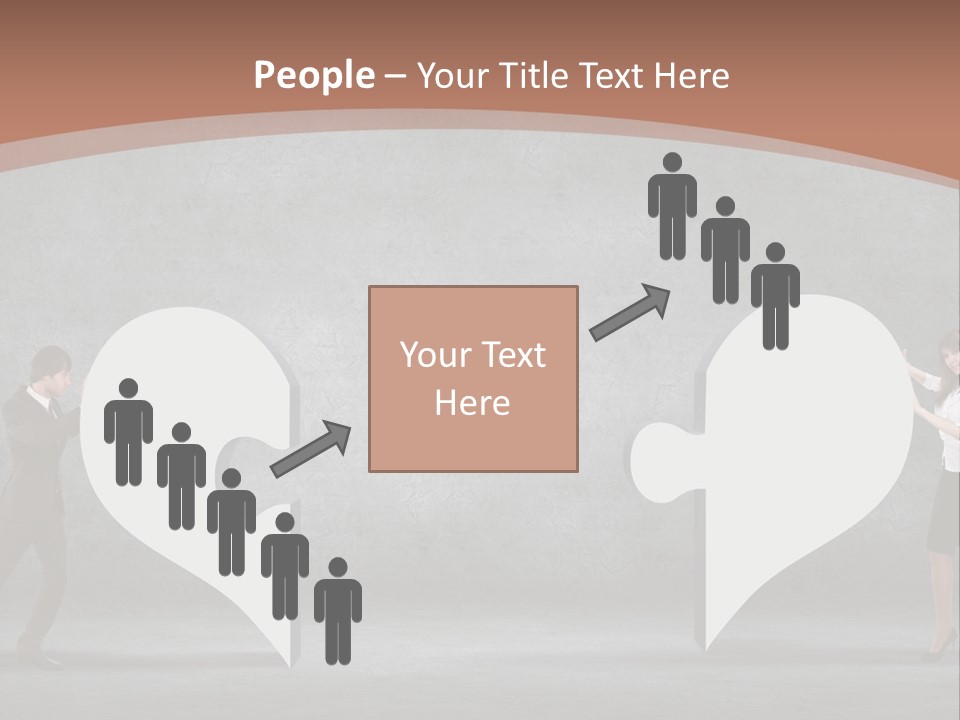 A Man And A Woman Standing In Front Of A Giant Question Mark PowerPoint Template