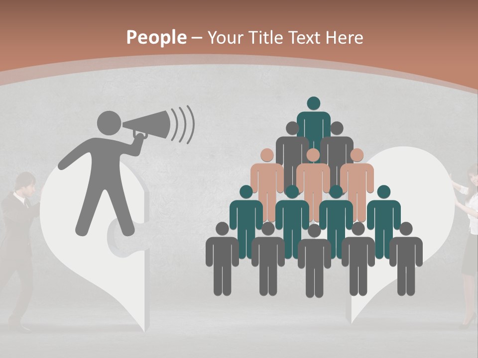 A Man And A Woman Standing In Front Of A Giant Question Mark PowerPoint Template