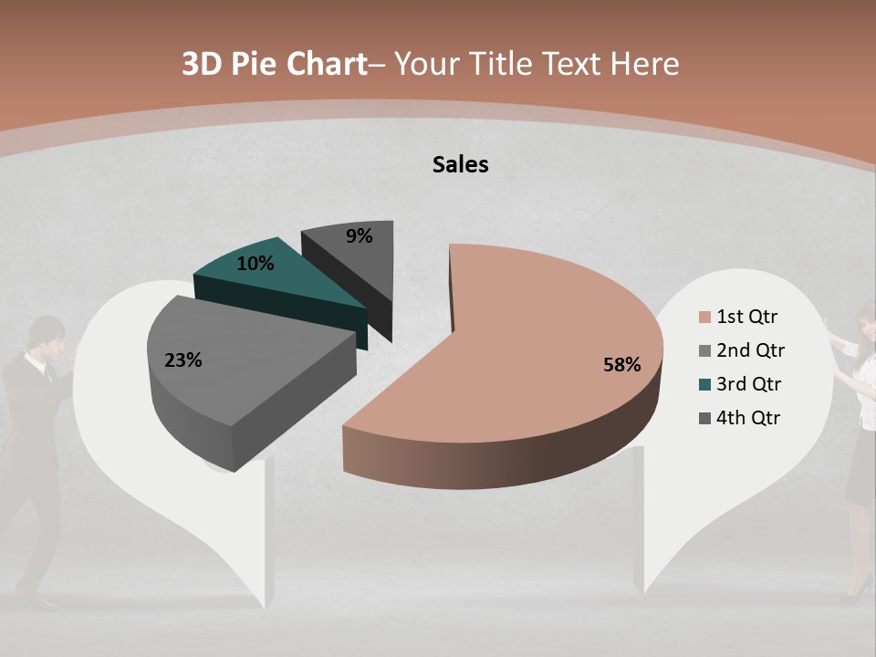 A Man And A Woman Standing In Front Of A Giant Question Mark PowerPoint Template