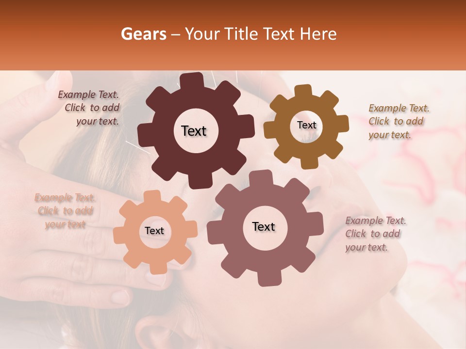 A Woman Getting A Facial Massage At A Spa PowerPoint Template