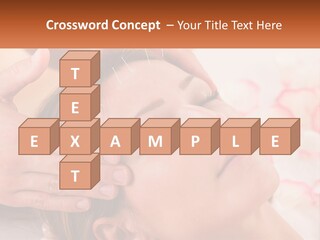 A Woman Getting A Facial Massage At A Spa PowerPoint Template