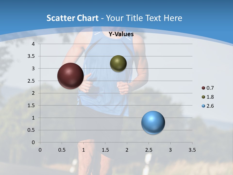 A Man Running Down A Road With Trees In The Background PowerPoint Template