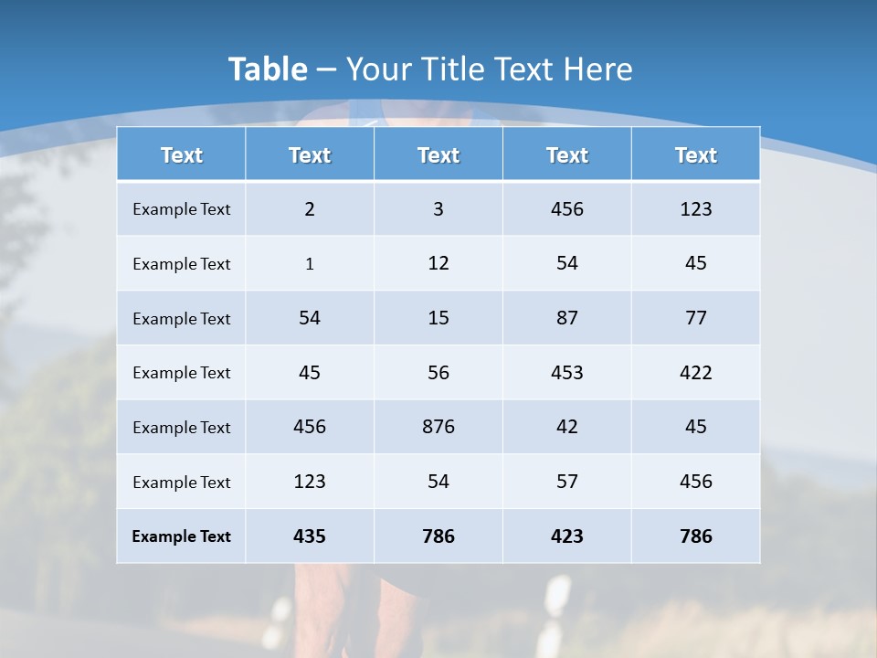 A Man Running Down A Road With Trees In The Background PowerPoint Template