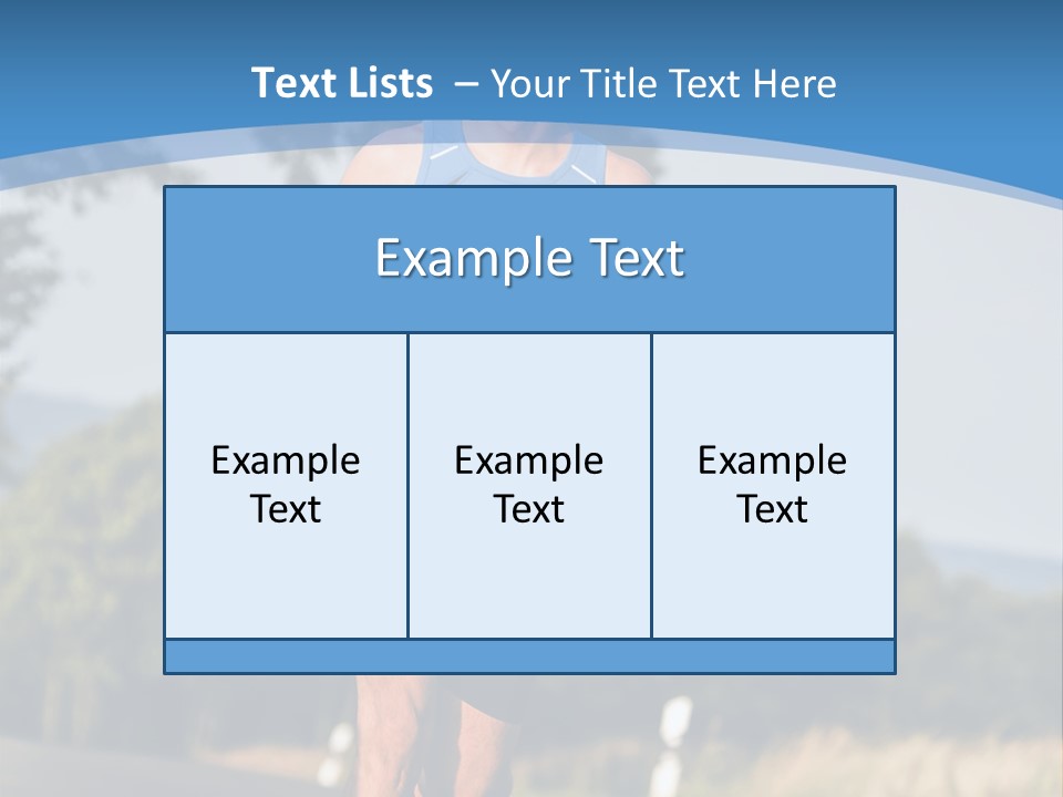A Man Running Down A Road With Trees In The Background PowerPoint Template