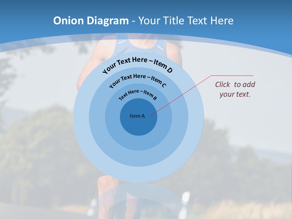 A Man Running Down A Road With Trees In The Background PowerPoint Template