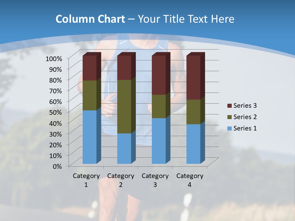 A Man Running Down A Road With Trees In The Background PowerPoint Template