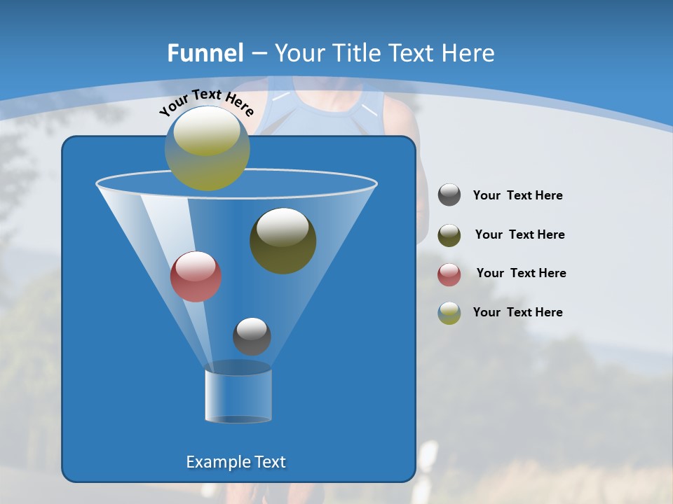 A Man Running Down A Road With Trees In The Background PowerPoint Template