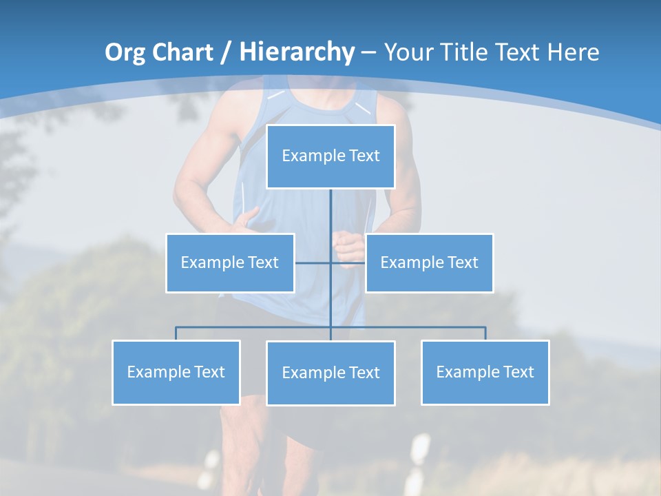 A Man Running Down A Road With Trees In The Background PowerPoint Template