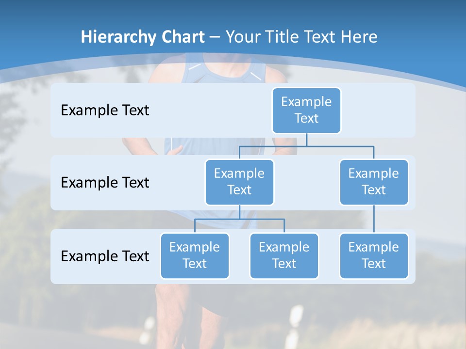 A Man Running Down A Road With Trees In The Background PowerPoint Template