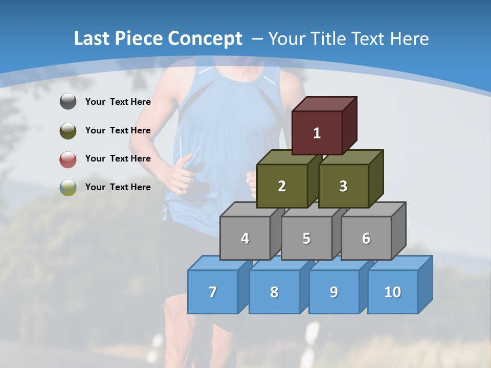 A Man Running Down A Road With Trees In The Background PowerPoint Template