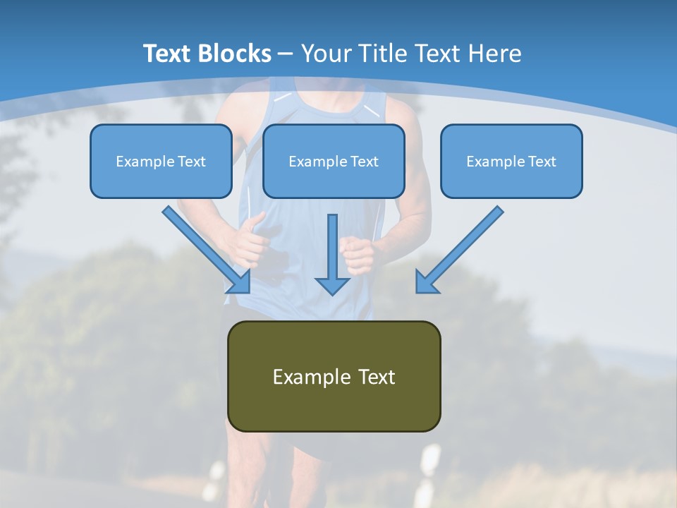 A Man Running Down A Road With Trees In The Background PowerPoint Template