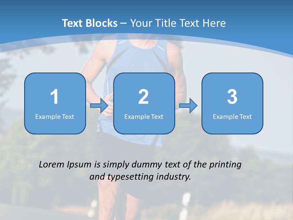 A Man Running Down A Road With Trees In The Background PowerPoint Template