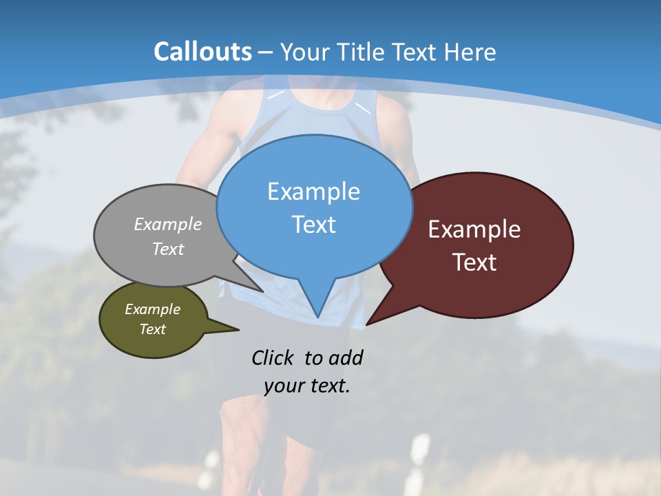 A Man Running Down A Road With Trees In The Background PowerPoint Template