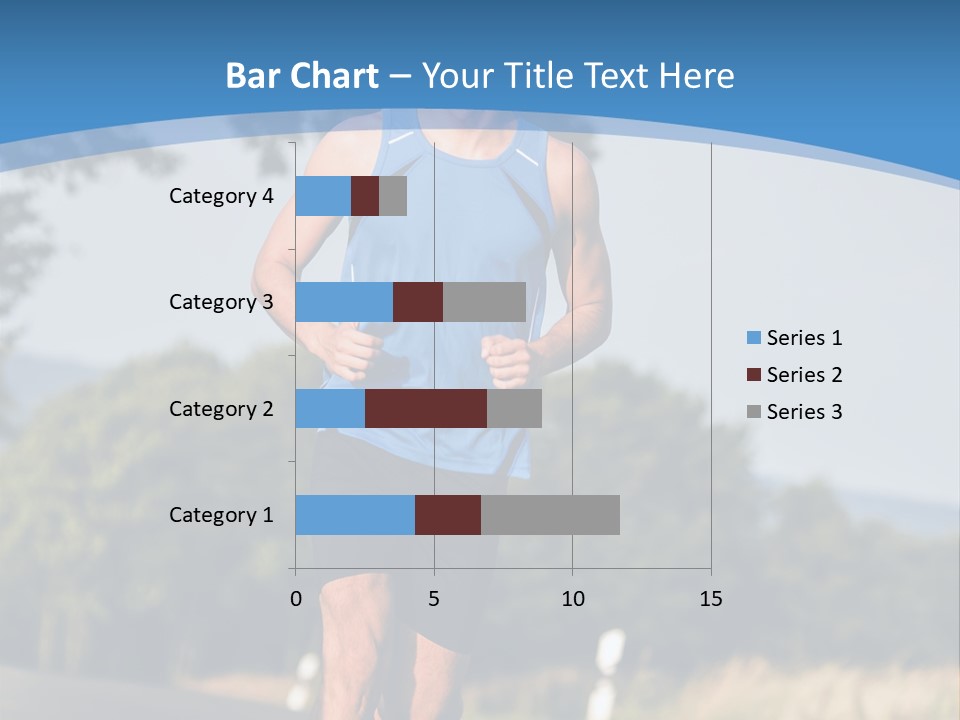 A Man Running Down A Road With Trees In The Background PowerPoint Template