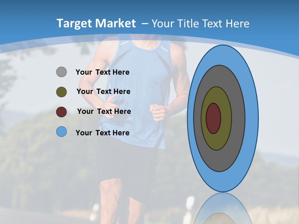 A Man Running Down A Road With Trees In The Background PowerPoint Template