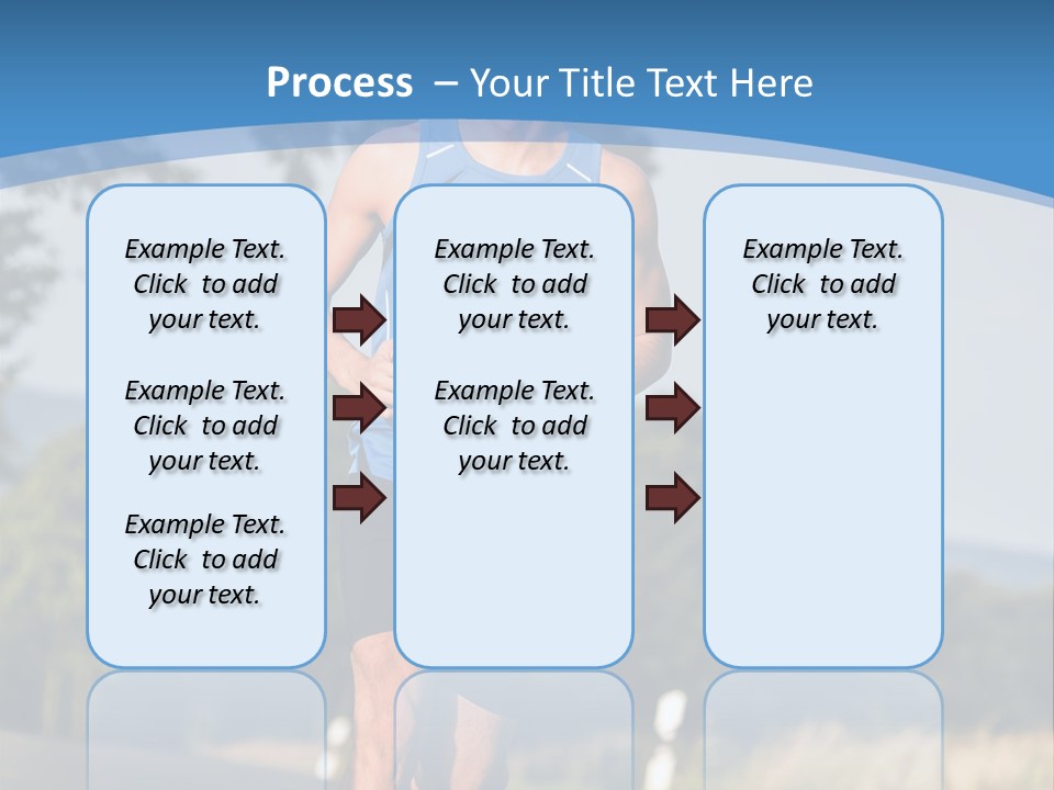 A Man Running Down A Road With Trees In The Background PowerPoint Template
