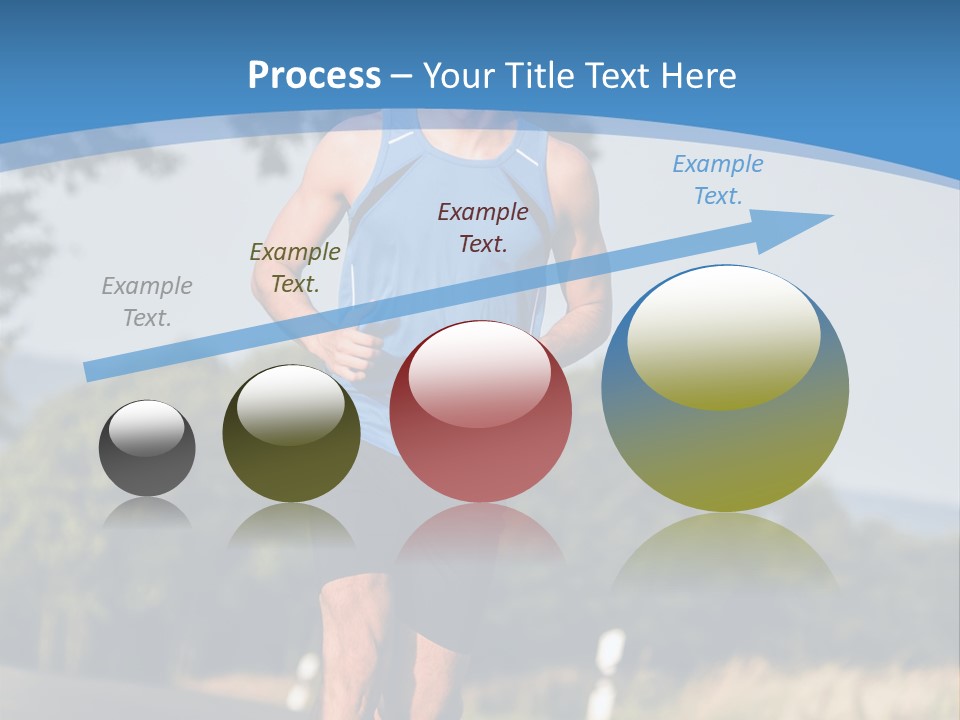 A Man Running Down A Road With Trees In The Background PowerPoint Template