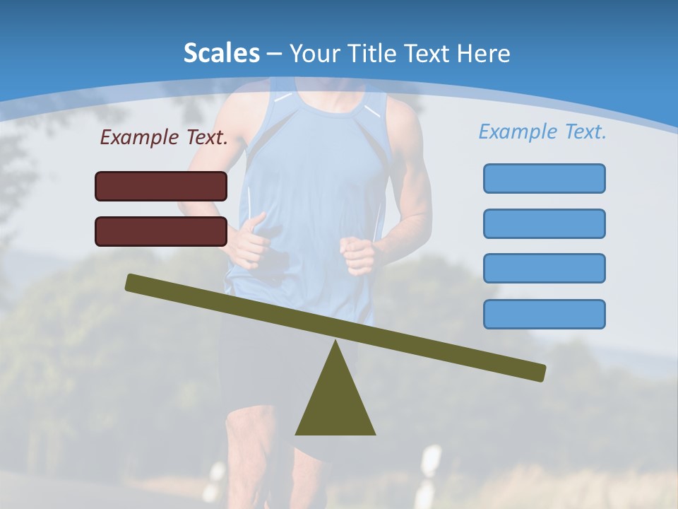 A Man Running Down A Road With Trees In The Background PowerPoint Template