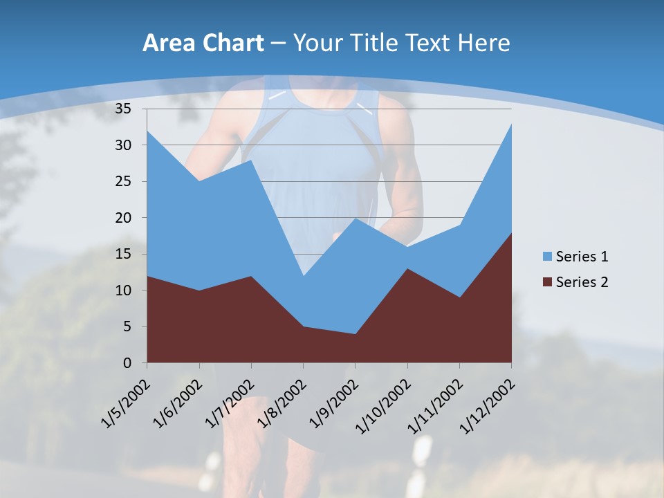 A Man Running Down A Road With Trees In The Background PowerPoint Template