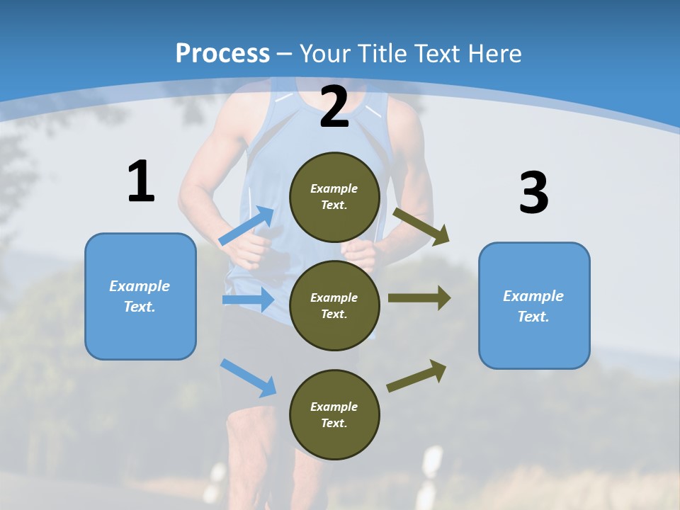 A Man Running Down A Road With Trees In The Background PowerPoint Template