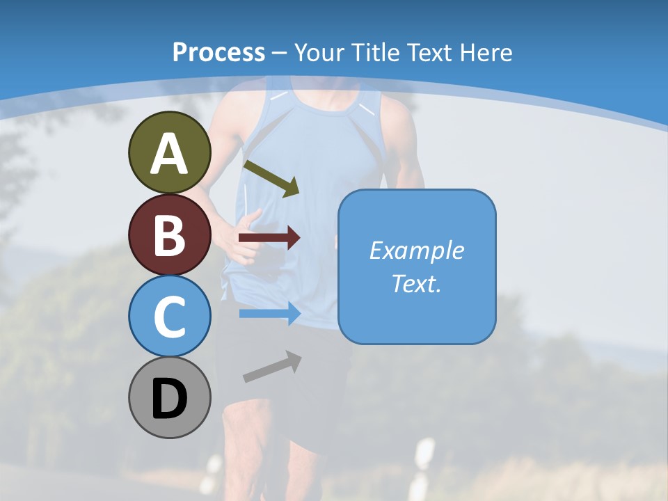 A Man Running Down A Road With Trees In The Background PowerPoint Template