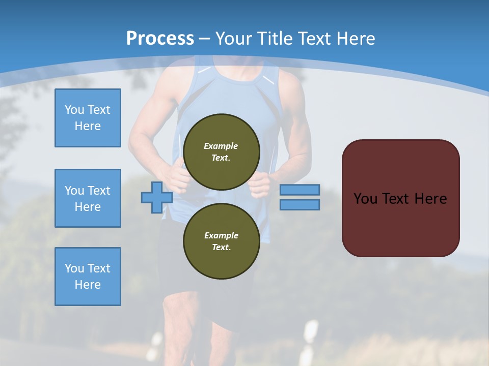 A Man Running Down A Road With Trees In The Background PowerPoint Template