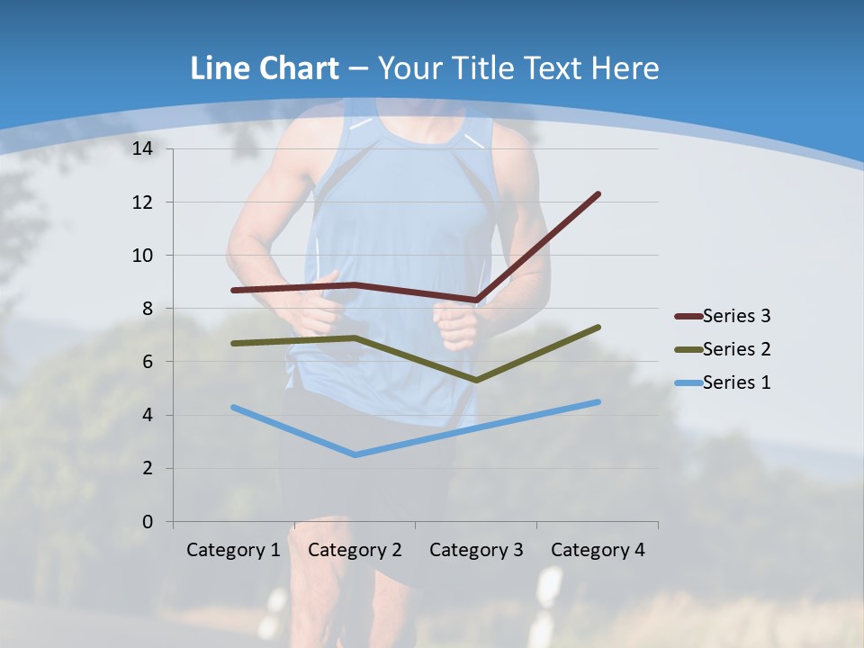 A Man Running Down A Road With Trees In The Background PowerPoint Template