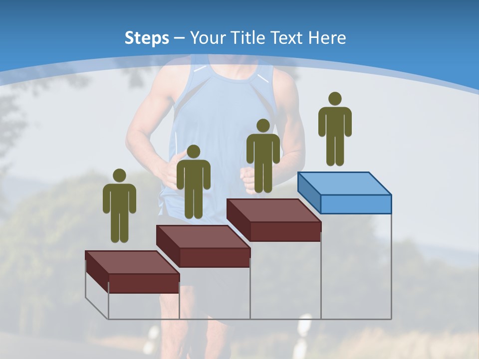 A Man Running Down A Road With Trees In The Background PowerPoint Template