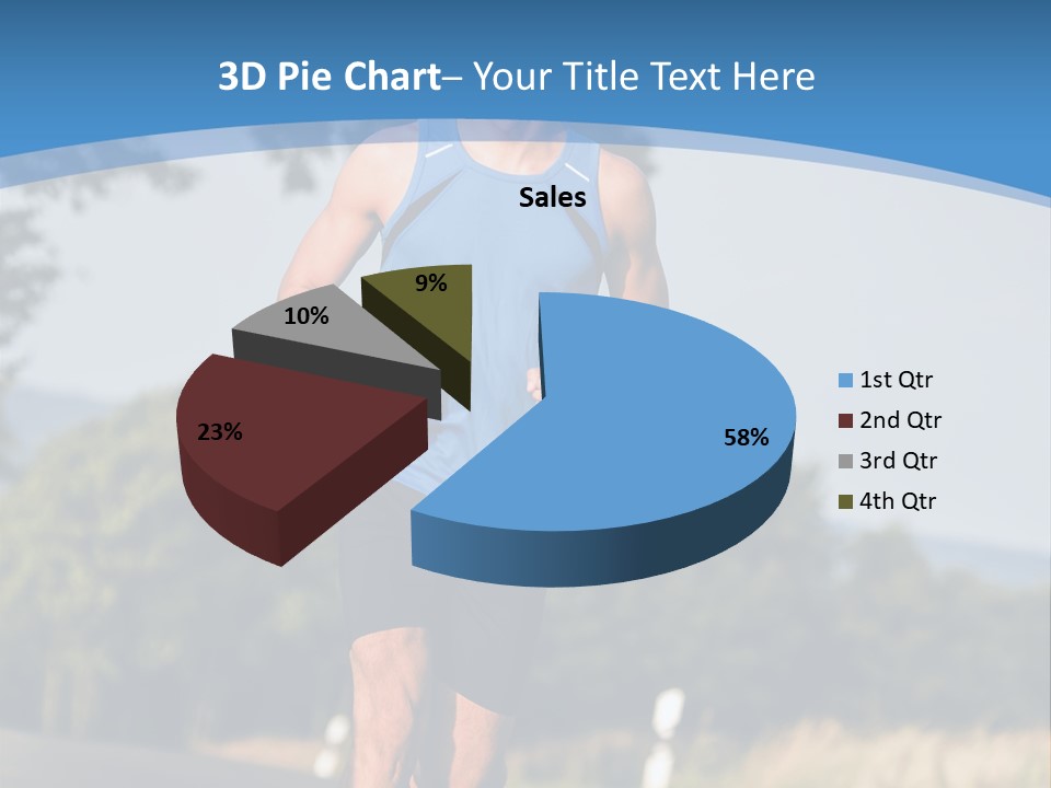 A Man Running Down A Road With Trees In The Background PowerPoint Template