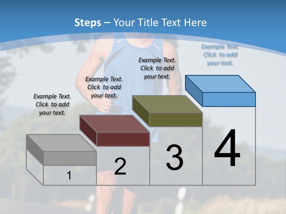 A Man Running Down A Road With Trees In The Background PowerPoint Template