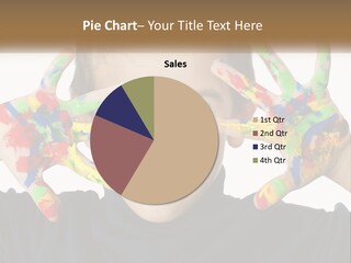 A Young Boy Holding His Hands Up To His Face PowerPoint Template