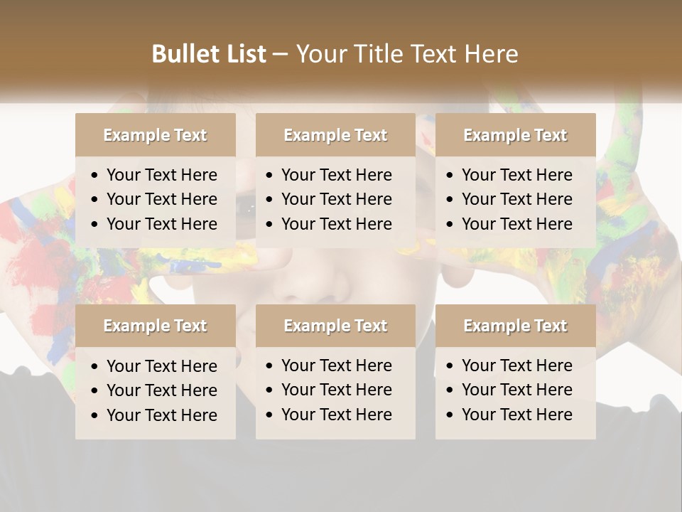 A Young Boy Holding His Hands Up To His Face PowerPoint Template