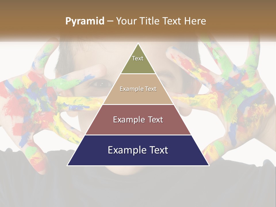 A Young Boy Holding His Hands Up To His Face PowerPoint Template