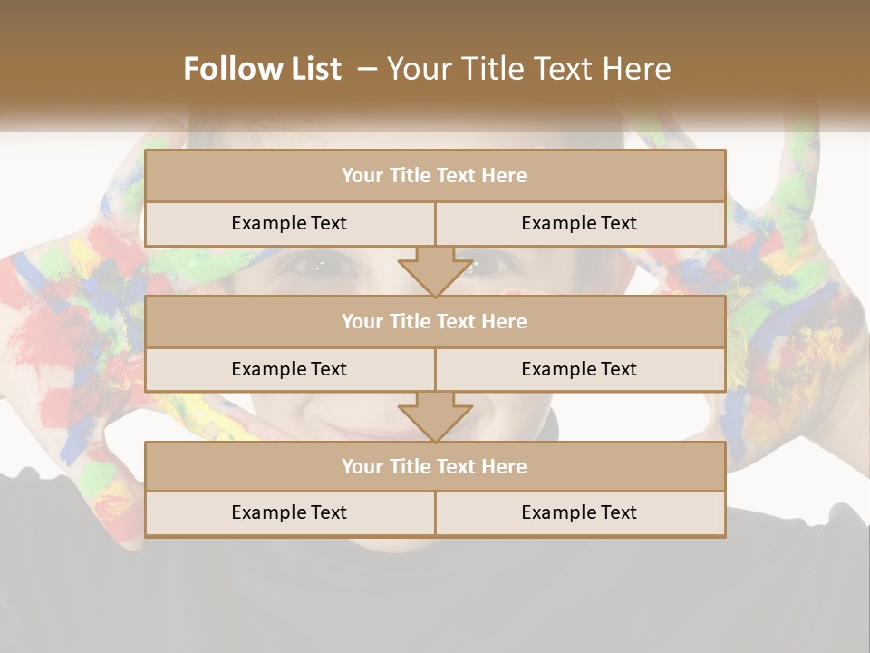 A Young Boy Holding His Hands Up To His Face PowerPoint Template