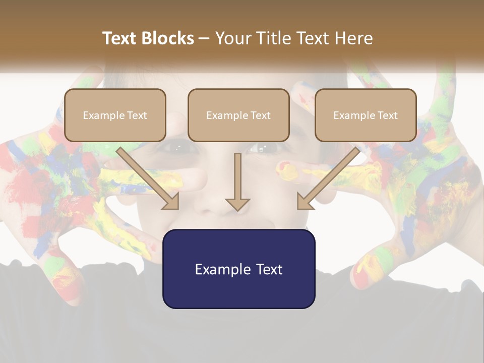 A Young Boy Holding His Hands Up To His Face PowerPoint Template