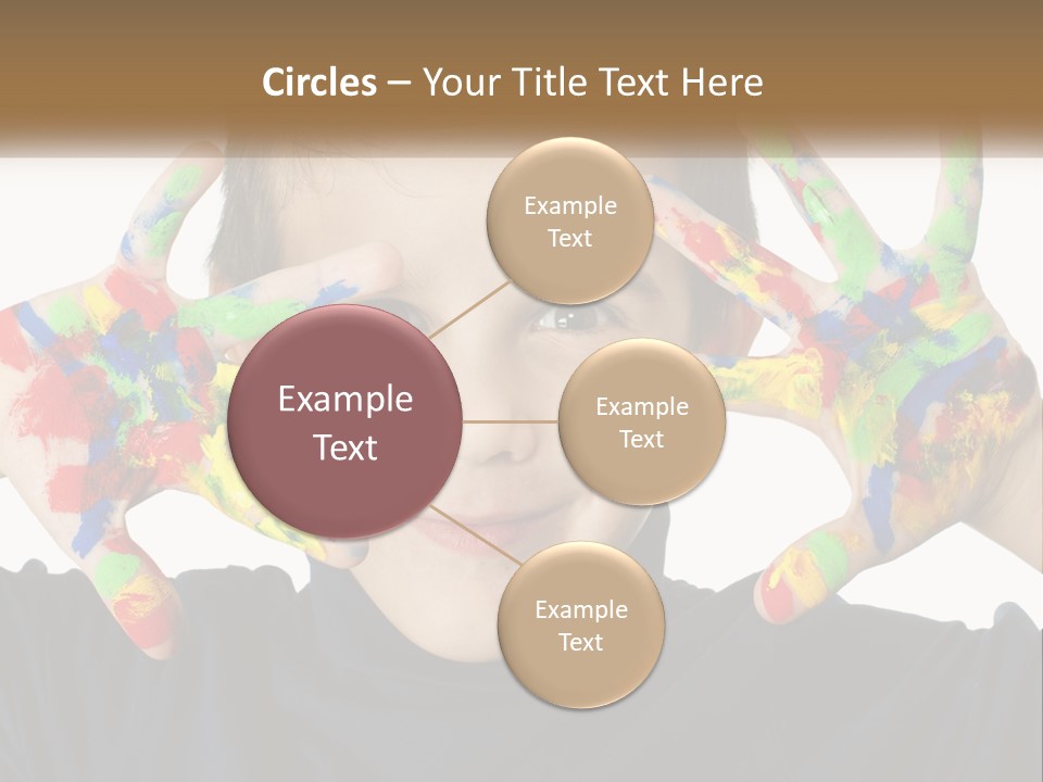 A Young Boy Holding His Hands Up To His Face PowerPoint Template