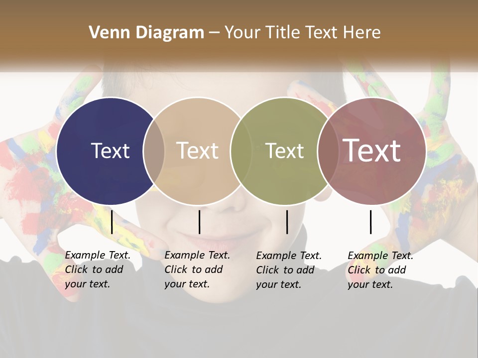 A Young Boy Holding His Hands Up To His Face PowerPoint Template
