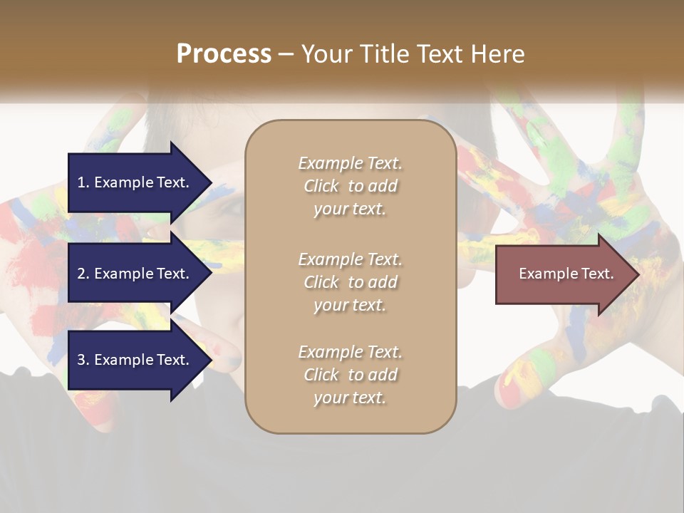 A Young Boy Holding His Hands Up To His Face PowerPoint Template