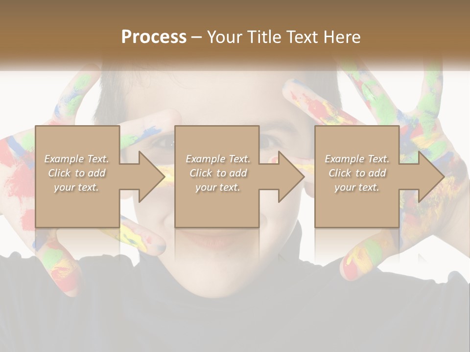 A Young Boy Holding His Hands Up To His Face PowerPoint Template