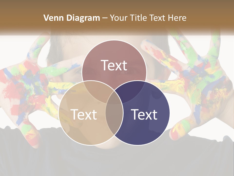 A Young Boy Holding His Hands Up To His Face PowerPoint Template