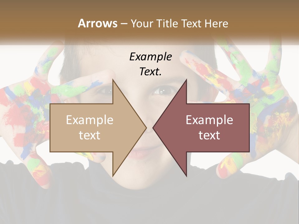 A Young Boy Holding His Hands Up To His Face PowerPoint Template