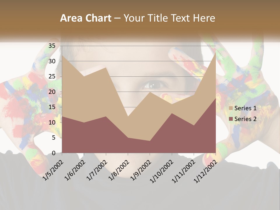 A Young Boy Holding His Hands Up To His Face PowerPoint Template