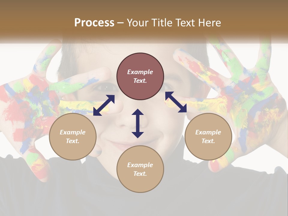 A Young Boy Holding His Hands Up To His Face PowerPoint Template